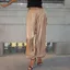 BRBRAA Crepe Loose Bloomers, Quần đèn lồng Satin co giãn dáng rộng, Quần dài mắt cá chân dáng rộng thanh lịch dành cho nữ