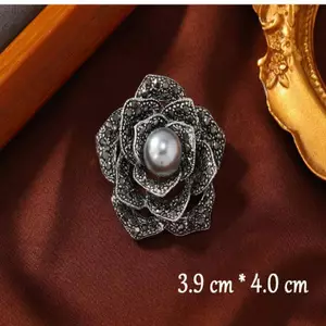 AqToCna Kim Cương Giả Hoa Thổ Cẩm Dành Cho Nữ Unisex Ngọc Trai Vật Chân Tiệc Văn Phòng Người Bạn Quà Tặng Phong Cách Cung Điện Tuyệt Đẹp Trâm Cài AqToCna