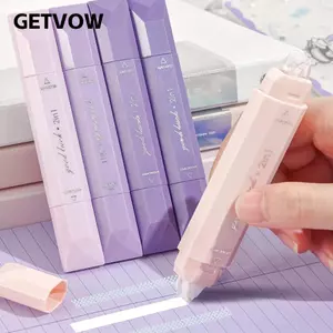 GETVOW 4 Băng keo chấm, Băng chỉnh sửa mịn dung lượng lớn, Băng phủ hai mặt màu Gradient 2 trong 1 di động Đồ dùng học tập