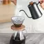 {AKIN} Nồi cà phê bằng thép không gỉ 304 Cân trong suốt có nắp nhiệt kế Tay cầm bằng gỗ nguyên khối cho Espresso thủ công {a}