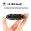 Đèn cảnh báo LED năng lượng mặt trời 2PC Đèn Flash không dây trên ô tô Xe đạp Xe đạp Xe đạp Đèn nhấp nháy phía sau màu đỏ và xanh