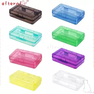 Bút chì AFTEROF, Hộp bút trong suốt bằng nhựa, Bút đánh dấu dung tích lớn đa chức năng Học sinh