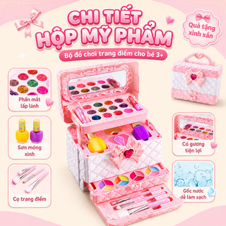 Bộ mỹ phẩm cho bé gái – Gốc nước, dễ làm sạch – An toàn, không độc hại – Hộp quà xinh xắn – Quà tặng ý nghĩa