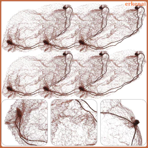 Bộ 50 Bun Tóc Lưới Cho Trẻ Em Màu Nâu Nhẹ Thích Hợp Ba Lê Giá Đỡ Hairnets Lưới Đàn Hồi erkenai