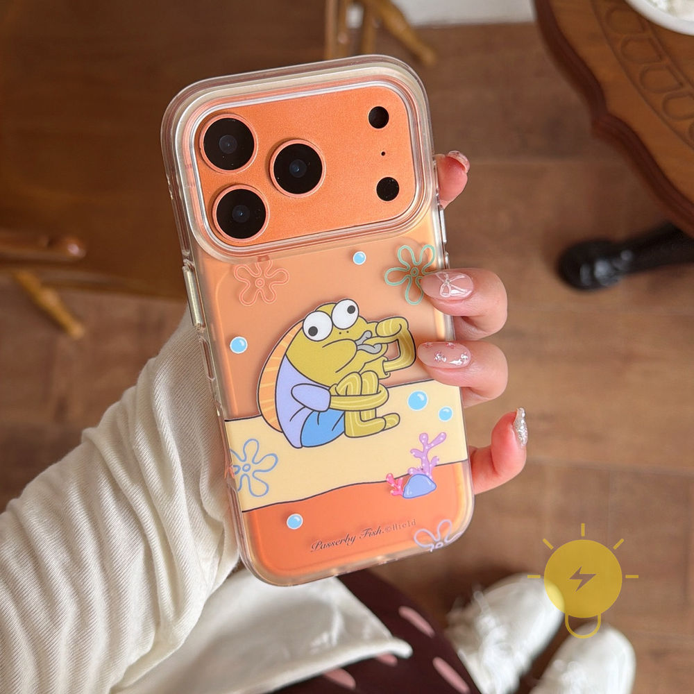 Phone Case For iPhone 17 Pro Max 16 15 14 13 TPU Air Bag Translucent Aesthetic Korean Cute