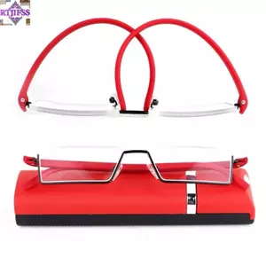Kính đọc sách RTJIFSS, TR PC Sức mạnh: Kính nửa khung 1.0 ~ 4.0x, Kính bản lề lò xo hình chữ nhật kim loại di động Nam và Nữ