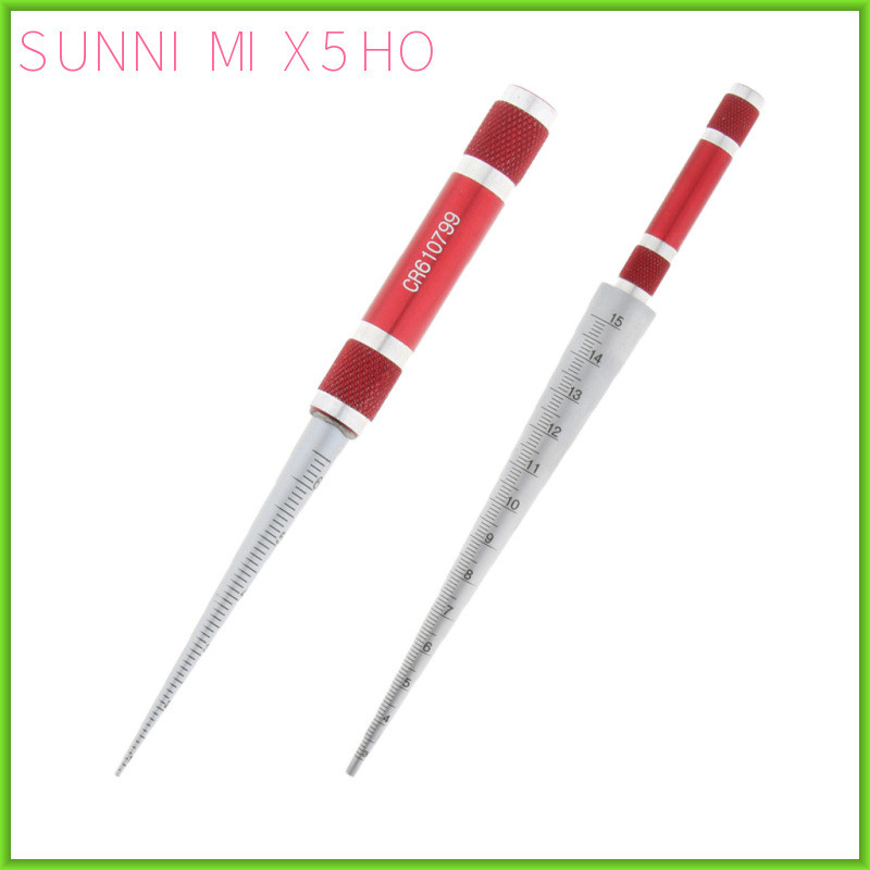 Đồng hồ đo côn hình nón Đường kính bên trong Thước đo 3-15mm (Tổng chiều dài 19,5cm)