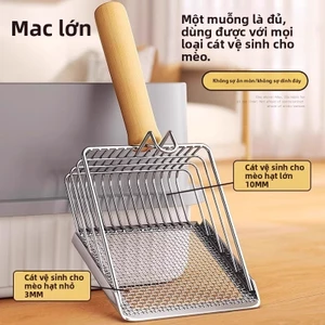 Phiên bản nâng cấp Đầu xẻng đựng rác cho mèo thế hệ thứ sáu Đế chống dính, có thể lọc tất cả các loại cát khoáng và nước đậu phụ