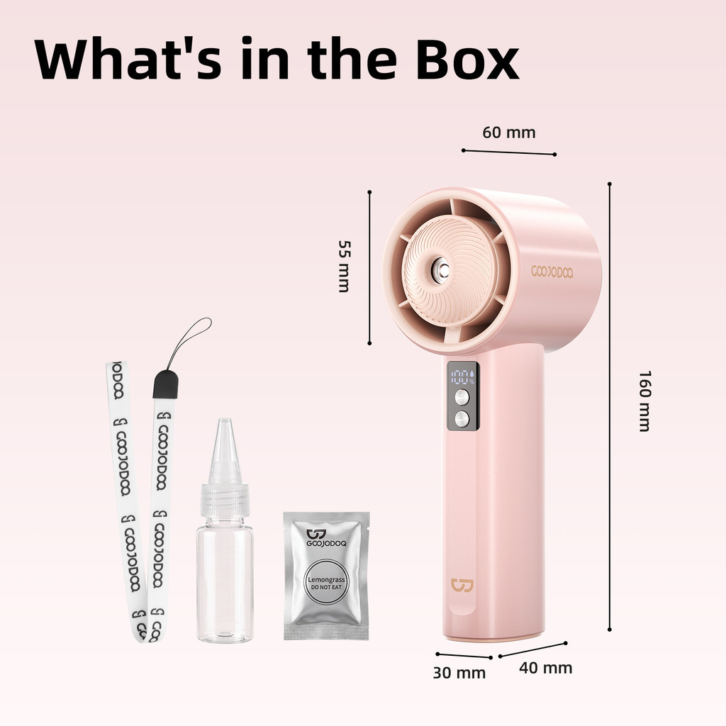 GOOJODOQ Quạt phun sương cầm tay  Quạt cầm tay làm mát và dưỡng ẩm tốc độ cao dành cho du lịch ngoài trời | BigBuy360 - bigbuy360.vn