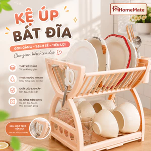 Kệ Úp Bát Đĩa Đa Năng HomeMate, Giá Để Chén Bát Thoát Nước Nhanh, Gọn Gàng Cho Gian Bếp Hiện Đại