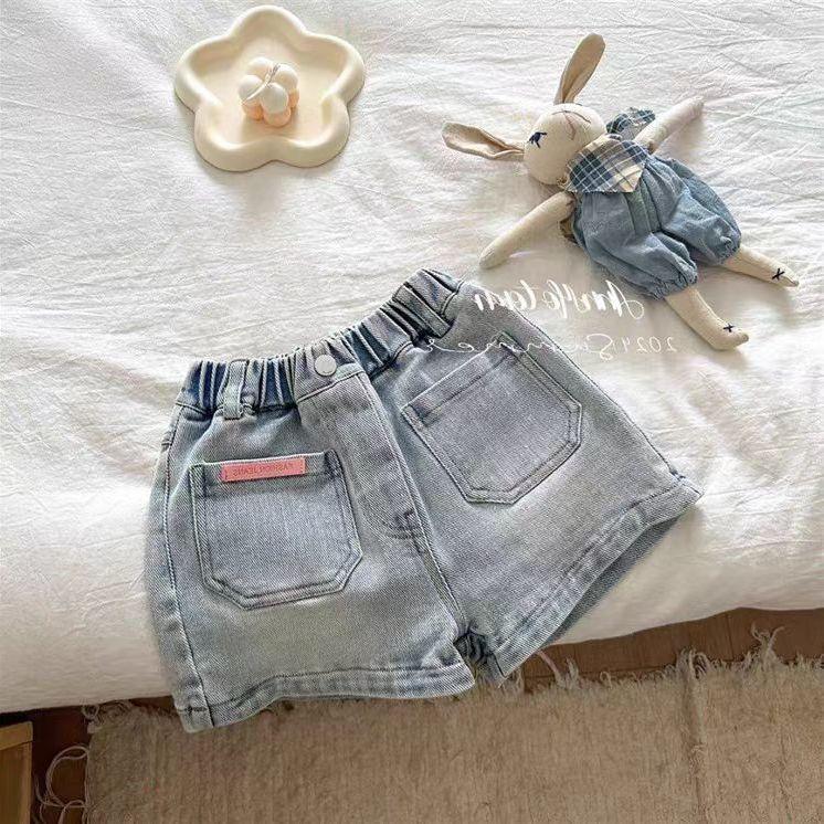 [Giảm giá 50%] Bé Gái (90-140) Mùa Hè Phong Cách Mới Thời Trang Phối Ren Tất Cả Trận Đấu Nơ Quần Short Thường Ngày