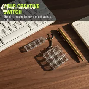 Ge DIY Bàn Phím Cơ Switch Test Móc Khóa 6 Chìa Khóa Cho Switch Sampler Chơi Game Gõ Kịch Bản Văn Phòng Sử Dụng n