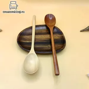 Nhíp 1 Thìa Gỗ Tre Nhà Bếp Phong Cách Hàn Quốc 9 Inch Gỗ Tự Nhiên Súp Bộ Đồ Ăn Nấu Mật Ong Thìa Cà Phê Muỗng Trộn VN