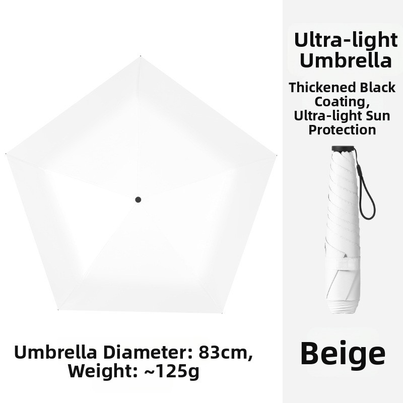 ST2 Chỉ Trọng Lượng 103g Ô Chống Nắng Nhẹ 5 Lần Có UPF 50 Bảo Vệ Để Mang Theo Hàng Ngày TS2