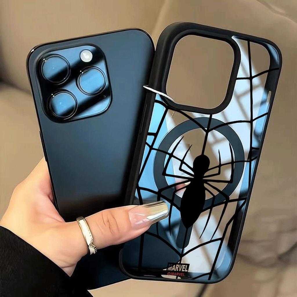 Ốp lưng iPhone 16/15/14/13 Nhện Đen Phong Cách Đen Độc Đáo Chống Rơi