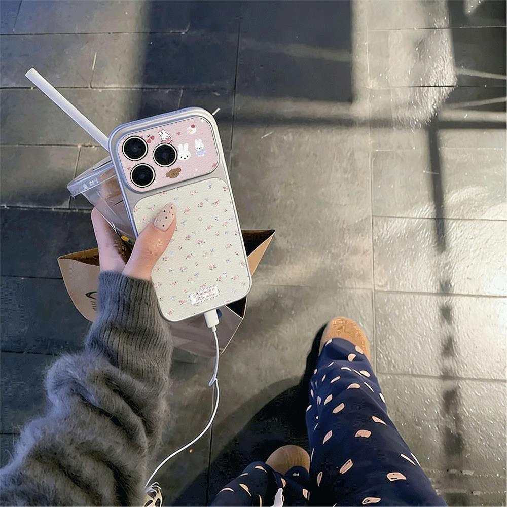 Ốp lưng iPhone 16/15/14/13 Hoa Nhỏ Thỏ Dễ Thương Phong Cách Pháp Ngọt Ngào Chống Sốc