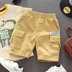 Quần short 5 điểm hàng hóa Hàn Quốc mùa hè mới dành cho bé trai Quần short dài vừa phải dành cho trẻ em, hợp thời trang
