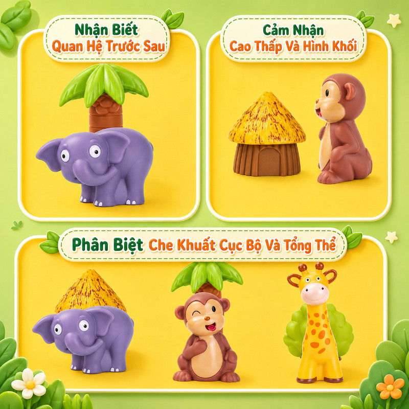 Đồ Chơi Giáo Dục Sớm Cho Bé –nhận Biết Màu Sắc Và Kích Thước, Giúp Bé Rèn Luyện Tư Duy Logic,An Toàn Cho Trẻ Nhỏ