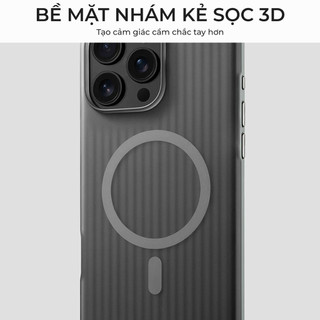 Ốp Lưng Nhám Từ Tính Cho iPhone 17 Rro Max Popkon Zyra Chống Bám Vân Và Chống Sốc Tốt