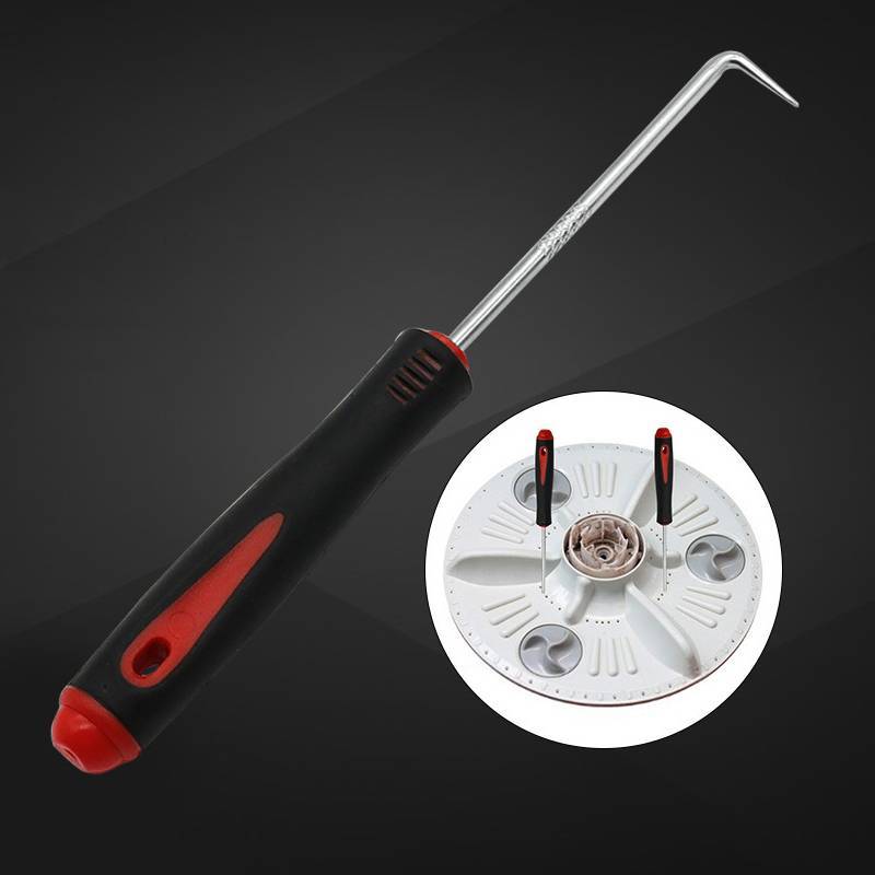 E-WOITD Công cụ tháo gỡ đặc biệt để làm sạch khung gầm của máy giặt Pulsator có móc góc phải của bánh xe máy nghiền E-WOITD