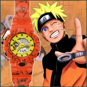 SQ Naruto Uzumaki đồng thương hiệu đồng hồ điện tử gió đại học đồng hồ báo thức phát sáng chuyển động trẻ em