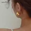 AqToCna Bông Tai Giọt Nước Châu Âu Và Mỹ Tính Khí Thời Trang Đơn Giản Phù Hợp Với Bông Tai Gió Lạnh AqToCna