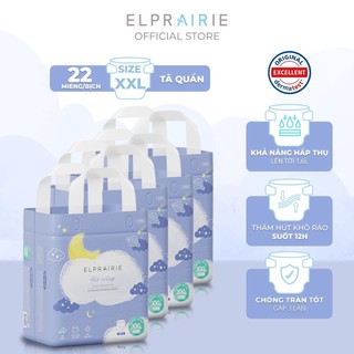 Combo 4 Tã/Bỉm Quần ELPRAIRIE Air Wing Hàn Quốc Size XXL 22 Miếng Khô Thoáng Mềm Nhẹ, Thấm Hút Vượt Trội, Chống Tràn