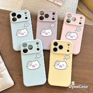Ốp lưng viền trái tim hình mèo & cá hoạt hình dễ thương cho Redmi Note 15 14 13 Pro Plus 12 11 11T 11S Turbo 5 Max 5G 4G Vỏ động vật Sweet CandyColor Vỏ mềm chống sốc