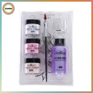 SAFENH Acrylic Nail Kit Powder 1 Liquid Crystal Cup Set dành cho DIY Nail Art Practice Home Salon Người mới bắt đầu Dụng cụ làm móng tay VN