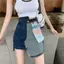 Hot Girl Khâu Không Đều Gợi Cảm Chia Chữ a Cao Cấp Ôm Hơn Nhìn Denim Hông Váy Nữ