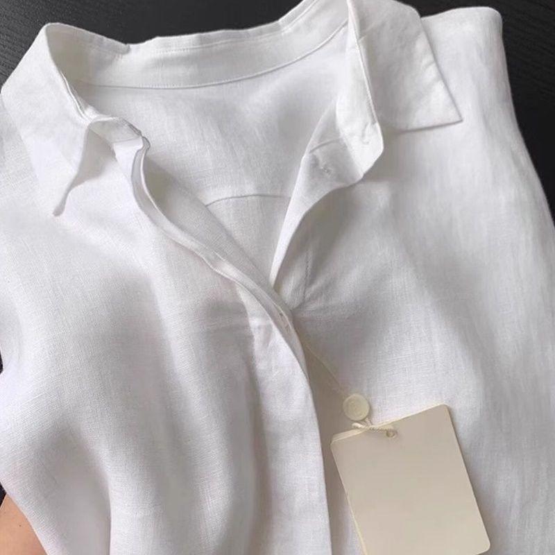 [Hàng mới về] Áo khoác sơ mi màu hồng Tencel Nữ mùa hè Phong cách lười biếng Cổ áo Polo chống nắng mỏng dáng rộng hàng đầu