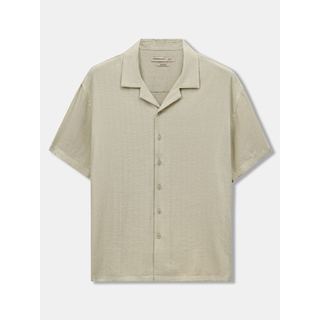 Áo Sơ Mi Nam ICONDENIM Tay Ngắn Linen Cuban Sandrift Form Relaxed SMID0397