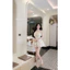 ĐẦM REN 2 DÂY CHOÀNG CỔ PHỐI TƠ PHỒNG XOÈ, 2màu BYJOLIE