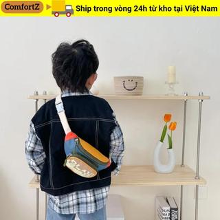 Ví đựng tiền xu thông thường COMFORTZ, Túi thắt lưng trẻ em bằng Nylon đơn giản, Túi đeo chéo mát mẻ thoải mái