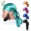 Đuôi Dài Unisex Trưởng Thành Satin Doo Rag Durag Mũ Cướp Biển Mũ Turban Nam Hip Hop Biker Headwrap Mũ Unisex