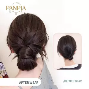 PNPIA- Tổng Hợp Tóc Giả Bun Lười Tóc Chignon Vũ Công Nữ Thịt Viên Đầu Tóc Tạo Kiểu Phụ Kiện Tóc