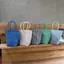 Túi Tote giỏ rau củ BRBRAA, Túi xách dệt PVC chống thấm nước mở hàng đầu, Túi thị trường đa năng dung tích lớn thời trang Mùa hè
