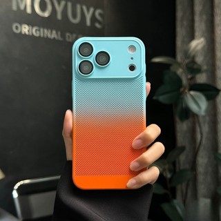 Ốp lưng cứng PC làm mát màu Gradient cho iPhone 17 Pro Max 16 15 14 13 12 Pro Max Vỏ điện thoại mờ chống sốc siêu mỏng