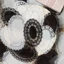 GETVOW 30 Cái Thêu Sò Trang Trí, Nhãn Dán Ren PET Đen Trắng, Sáng Tạo DIY Handmade Sáng Tạo Nền Giấy Tạp Chí Văn Phòng Phẩm