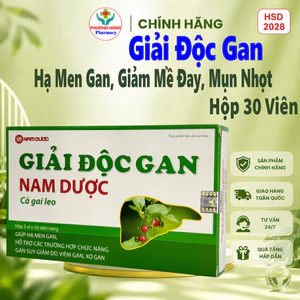 Giải Độc Gan Nam Dược Giúp Bổ Gan,Hạ Men Gan,Giảm Mề Đay,Mụn Nhọt,Mẩn Ngứa - Hộp 30 Viên