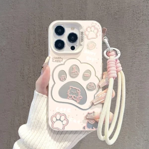 ốp lưng iphone Móng vuốt mèo màu hồngcho 17 11 12 13 14 15 Iphone16 Iphone 7 xs xr Pro Max Plus