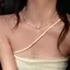 AN.MART Mặt dây chuyền ngọc trai bạc vỡ Nelace Opal Dây chuyền nữ sáng bóng Tính khí Trang sức Choker Nelace Trang sức đám cưới Quà tặng sinh nhật VN