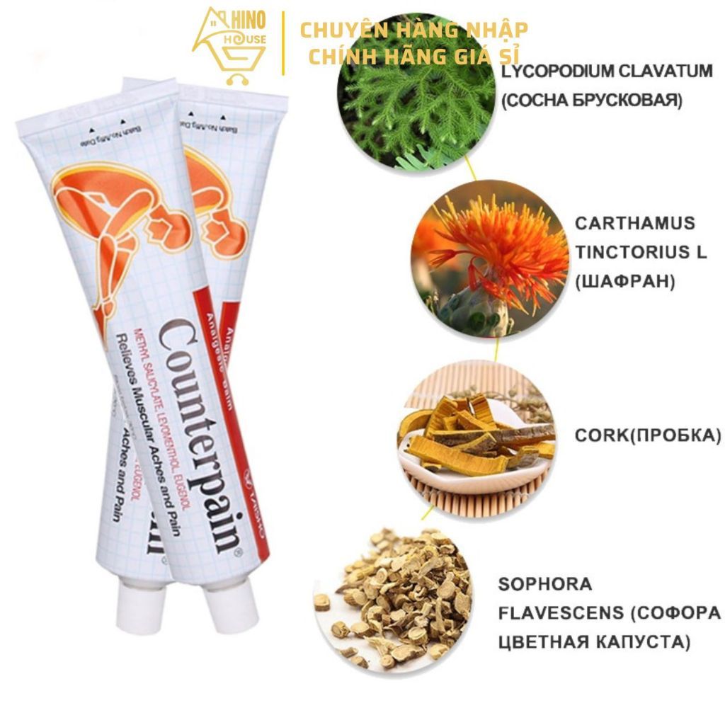 Dầu Nóng Xoa Bóp Counterpain 120g Thái Lan Giúp Giảm Đau Nhức Mõi, Vị Trí Cục Bộ - Hinohouse