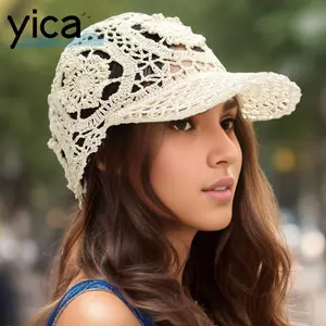 YICA Móc Tấm Che Rỗng, Phong Cách Đơn Giản Họa Tiết Hoa Rỗng Móc Hoa Mũ, Tất Cả Trận Đấu Mỏng Rỗng Mặc Thường Ngày Thiết Kế Sang Trọng Mũ Bóng Chày Ngọt Ngào Nữ Thường Ngày