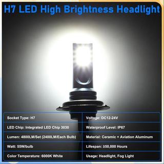 (COD) 2 Cái H7 Bộ Bóng Đèn Pha LED Đèn Sương Mù Ô Tô 110W Siêu Sáng Chùm Thấp 6000K Chống Thấm Nước Siêu Sáng Cho Phụ Kiện Xe
