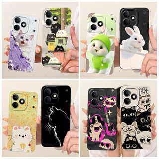Vỏ Cho Realme Note 80 4G Ốp Lưng RMX5388 Thiết Kế Mới Hoạt Hình Dễ Thương Thỏ Mèo Silicon Mềm Cho Realme Note80 2026 Vỏ Điện Thoại