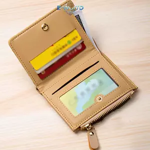 E-WOITD Thời Trang Ví Ngắn Nhỏ Họa Tiết Dệt Nút Chụp Ví Nữ Da Pu Ví Đựng Tiền Xu Nữ E-WOITD