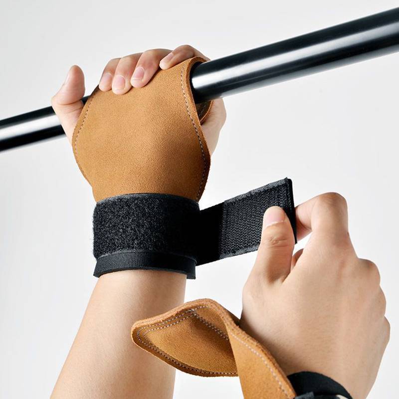 JINHF Găng tay da PU hai lớp, dây đeo cổ tay cho nâng tạ, gym deadlift, tập kéo bàn, nam nữ HOT