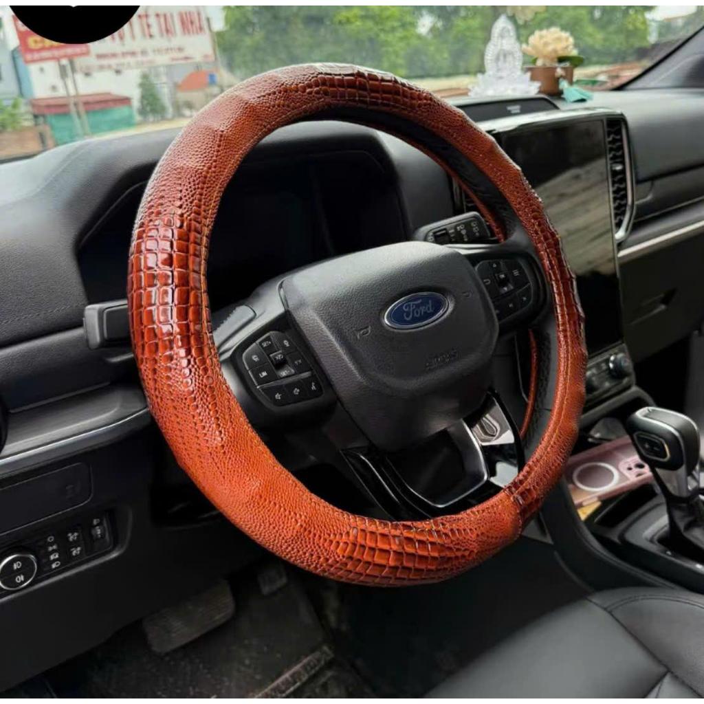 Bọc Vô Lăng Da Cá Sấu Tăng Độ Ma Sát Bảo Vệ Vô Lăng An Toàn Cho Xe Con Xe Tải Xe Đầu Kéo Xe Khách Nội Thất
