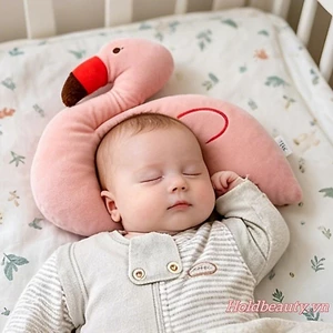 Gối phòng chống đầu phẳng cho bé Gối định hình đầu làm mát thoáng khí hình chim dễ thương mùa hè cho trẻ sơ sinh